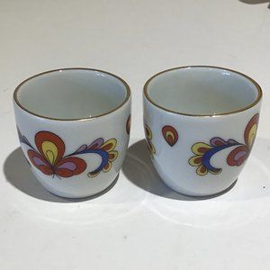 2 Porsgrund Farmers Rose Egg Cups